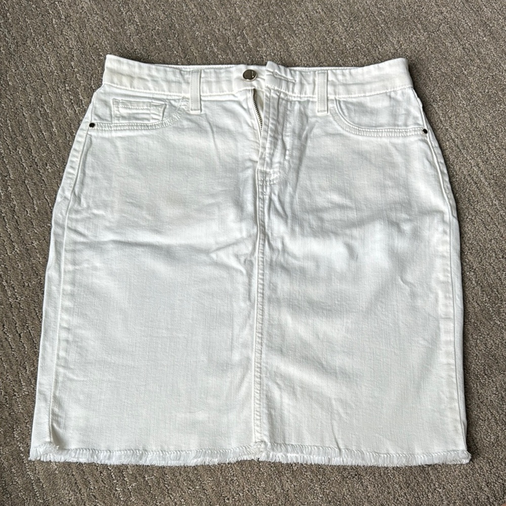 Jen7 by seven for all mankind White Denim Skirt